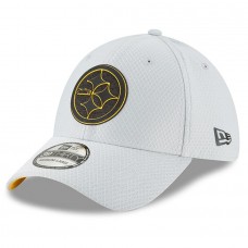 Mens Gray New Era Pittsburgh Steelers 2018 NFL Training Camp Official 39THIRTY Flex Hat 3059658